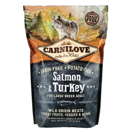 Сухий корм Carnilove Salmon & Turkey для дорослих собак великих порід, лосось та індичка, 1,5 кг: додаткове фото 3