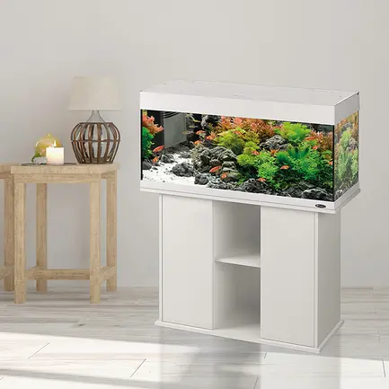 Ferplast DUBAI 100 LED AQU WHITE Акваріум скляний з LED-освітленням, білий: додаткове фото 3