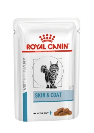 Дієтичний вологий корм Royal Canin SKIN&amp;COAT (SIG) 8+4 (шматочки у соусі) для котів 85 г