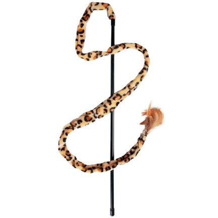 Flamingo Leopard Fishing Rod ФЛАМІНГО ЛЕОПАРД вудка дражнила іграшка для котів 50 см