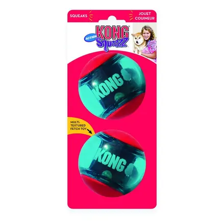 Іграшка KONG Squeezz Action Ball м’яч-пискавка для собак середніх і великих порід, L - 2 шт: додаткове фото 2