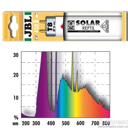 Спеціальна люмінесцентна лампа JBL Solar Reptil Sun T-8 для пустельних тераріумів, 36 Вт, 1200 мм