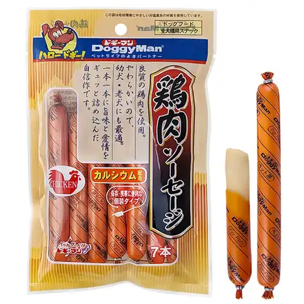 DoggyMan Chicken Sausages ДОГГІМЕН СОСИСКИ КУРЯЧІ ласощі для собак 0,105 кг