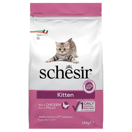 Schesir Cat Kitten ШЕЗІР КОШЕНЯ КУРКА сухий монопротеїновий корм для кошенят 1,5 кг