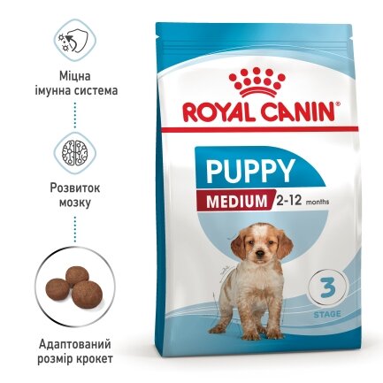 Сухий корм Royal Canin MEDIUM PUPPY для цуценят середніх порід 15 кг — Фото 2