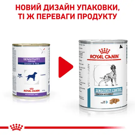 Дієтичний вологий корм Royal Canin SENSITIVITY CONTROL DOG CHICKEN (паштет) для собак 420 г: додаткове фото 3