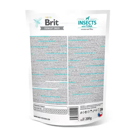 Ласощі для собак Brit Care Dog Crunchy Cracker Insects для свіжості подиху комахи, тунець, м'ята, 200 г: додаткове фото 3