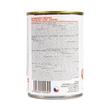 Вологий корм Brit Mono Protein Beef & Rice для собак, з яловичиною та рисом, 400 г: додаткове фото 3
