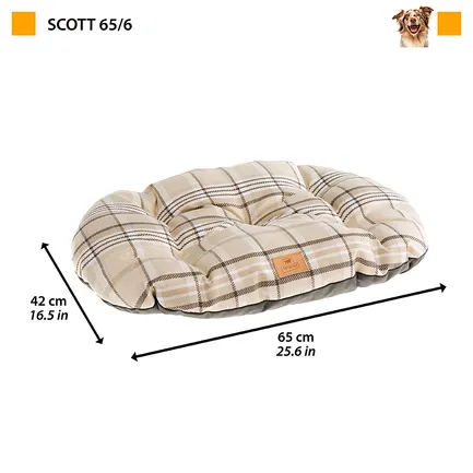 Ferplast SCOTT 65/6 CUSHION BROWN М&#039;яке місце, фібра, велю то, жаккард — Фото 1