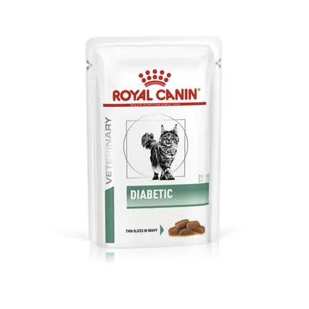 Дієтичний вологий корм Royal Canin DIABETIC CAT (шматочки у соусі) для котів 12х85г 8+4: додаткове фото 2