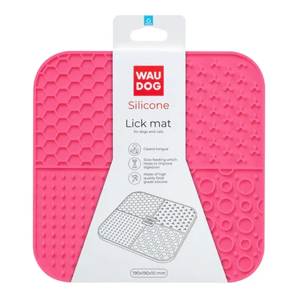 Килимок для злизування WAUDOG Silicone, 190х190х10 мм, рожевий: додаткове фото 2