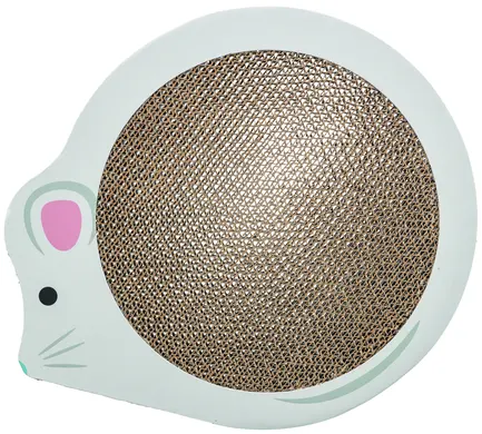 Дряпка Trixie картонна в формі миші з котячою м'ятою для кошенят 35х2,5х29,5 см біла: додаткове фото 2