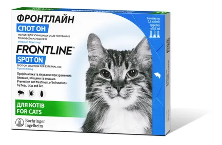 Краплі на холку Boehringer Ingelheim Frontline Spot-ON для котів 3 піпетки: додаткове фото 3