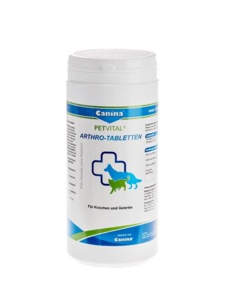 Вітаміни Canina Petvital Arthro-Tabl. для собак та котів, для проблемних суглобів, 1000 г (1000 табл)