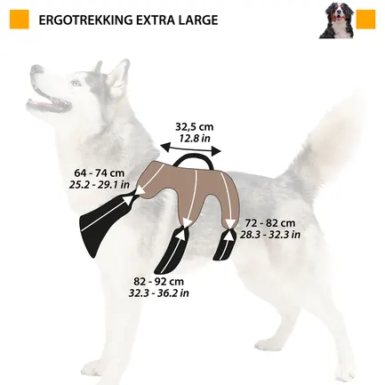 Ferplast ERGOTREKKING XL HARNESS BLACK Ергономічна шлея для собак: додаткове фото 2