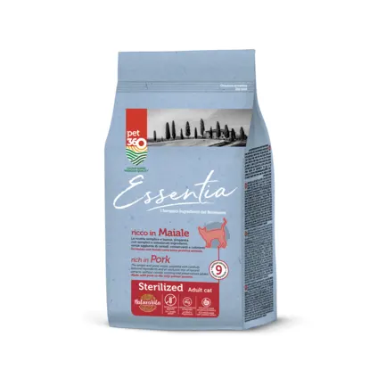 ESSENTIA беззерновий корм для стерилізованих котів зі свининою 300 гр