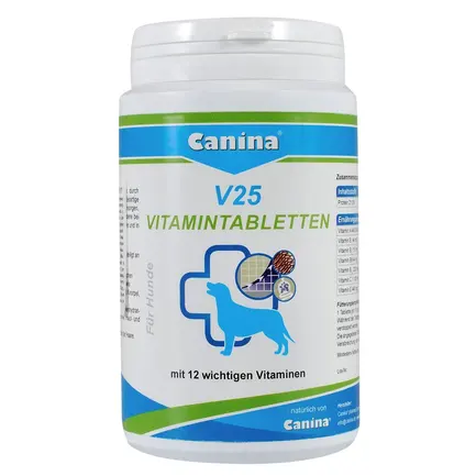 Вітаміни Canina V25 Vitamintabletten для собак, полівітамінний комплекс, 200 г (60 табл)