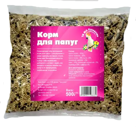 Корм Мій Пухнастик, для папуг, 500 г
