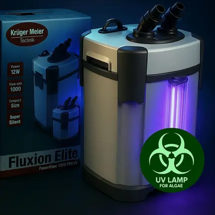 Зовнішній фільтр Kruger Meier Fluxion Elite 1200 UVC PRO для акваріумів 100-250 літрів: додаткове фото 3