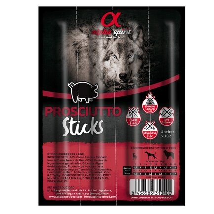 AS DOG Sticks Prosciutto (н/в ласощі з прошуто, палички х4) 40г.