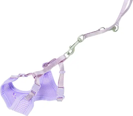 Шлея з повідцем Trixie для цуценят S–M 26–34 см х 10 мм 2,00 м світло-бузковий: додаткове фото 3
