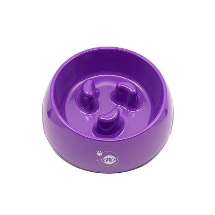Миска для повільного харчування собак KIKA, фіолетова, розмір XL