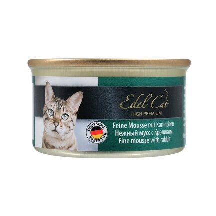 Вологий корм Edel Cat для котів, з кроликом, 85 г