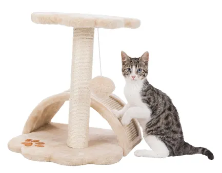 Дряпка Trixie Junior Vitoria для котів, бежева, 36х36х43 см (сизаль/плюш): додаткове фото 4