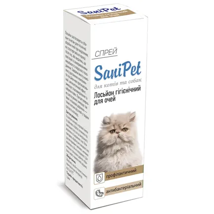 Лосьйон ProVET SaniPet для догляду за очима котів і собак, 30 мл (спрей): додаткове фото 2