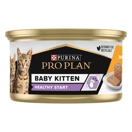 Вологий корм PRO PLAN Baby Kitten Healthy Start для кошенят після відлучення від матері мус з куркою 85 г — Фото 1