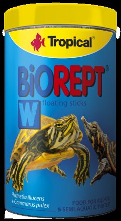 Сухий корм Tropical Biorept W для водоплавних черепах, 300 г (гранули)