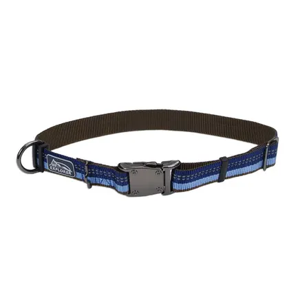 Coastal K9 Explorer Collar КОСТАЛ К9 ЕКСПЛОРЕР світловідбивний нашийник для собак, 2.5х30-46см Сапфіровий