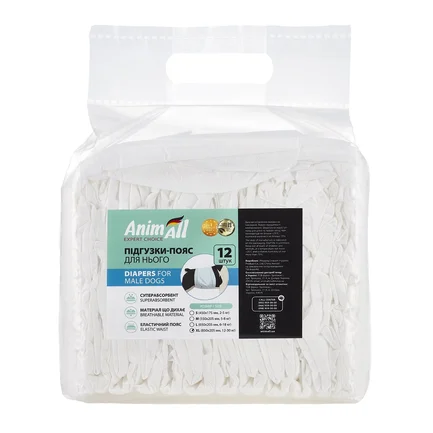 Пояс для кобелів AnimAll XL (талія 64-82 см, вага 12-30 кг)