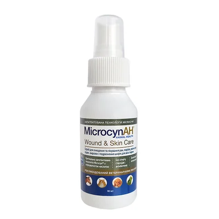 Microcyn Wound&Skin Care Spray МІКРОЦИН спрей для обробки ран і догляду за шкірою всіх видів тварин 0,06 л