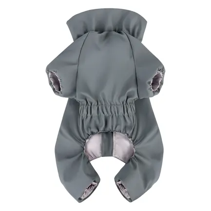 Дощовик для собак WAUDOG Clothes, водонепроникний, L55, В 77-79 см, С 50-55 см, сірий: додаткове фото 3