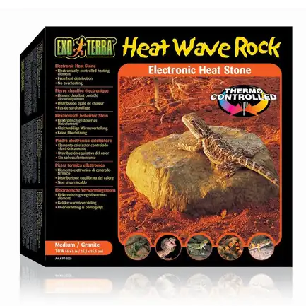 Обігрівач ExoTerra для тераріумних тварин Heat Wave Rock Гарячий камінь 10 Вт 15x15 см