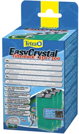 Вкладиш Tetra фільтруючий Filter Pack 250/300 C для внутрішнього фільтра Tetra Easy Crystal 250/300 з активованим вугіллям, 3 шт