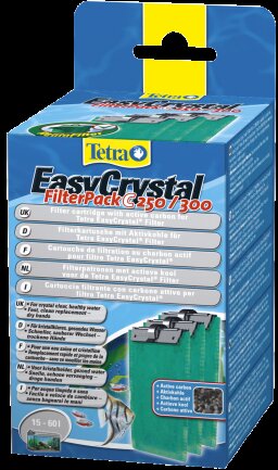 Вкладиш Tetra фільтруючий Filter Pack 250/300 C для внутрішнього фільтра Tetra Easy Crystal 250/300 з активованим вугіллям, 3 шт