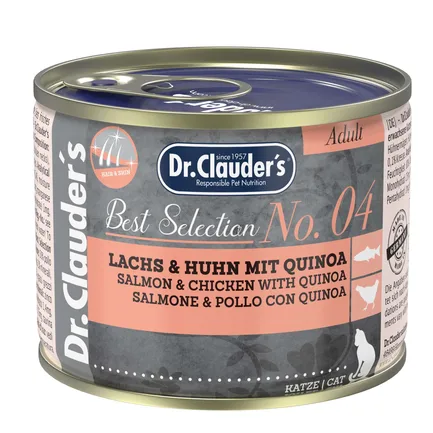 Вологий корм для дорослих котів Dr.Clauder’s Best Selection №4 курка та лосось з кіноа 200 г