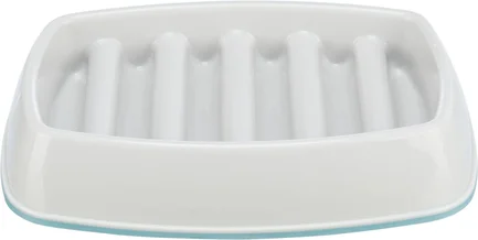 Миска Trixie Повільне годування для котів, 21х14 см, 250 мл (сіра)