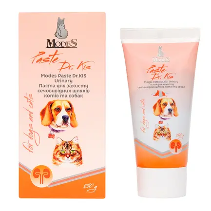Паста Др. КІС Урінарі (Paste Dr.KIS Urinary) для захисту сечовивідних шляхів котів та собак 50 г, MODES: додаткове фото 2
