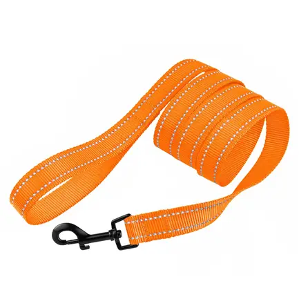 Повідець для Собак Bronzedog Active Нейлоновий зі Світловідбиттям Помаранчевий XS: додаткове фото 2