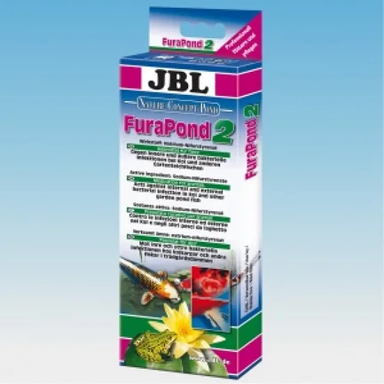 JBL FuraPond 2 Ліки від зовнішніх і внутрішніх бактерійних інфекцій ставкової риби, 24 табл.