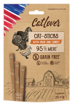 CatLover Sticks duck turkey 5*5g/CatLover Палички для котів із качкою та індичкою, 5*5g