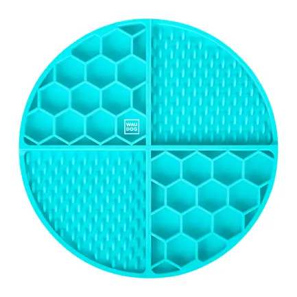 Килимок для злизування і повільного харчування WAUDOG Silicone, 211х211х30 мм, блакитний: додаткове фото 3