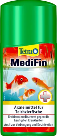 Засіб Tetra Pond MediFin лікарський проти інфекцій та хвороб ставкових риб, 250 мл на 5000 л