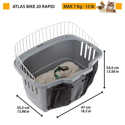 Ferplast ATLAS BIKE RAPID Контейнер велосипед для транспорт тварин: додаткове фото 2