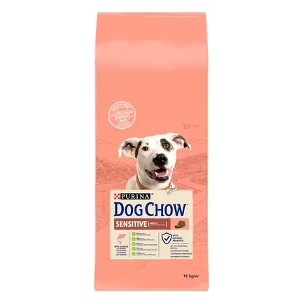 Сухий корм DOG CHOW Sensitive Adult 1+ для дорослих собак схильних до алергії з лососем 14 кг: додаткове фото 2