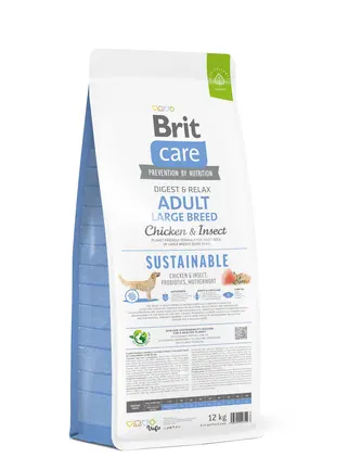 Сухий корм Brit Care Dog Sustainable Adult Large Breed для собак великих порід, з куркою та комахами, 12 кг: додаткове фото 3