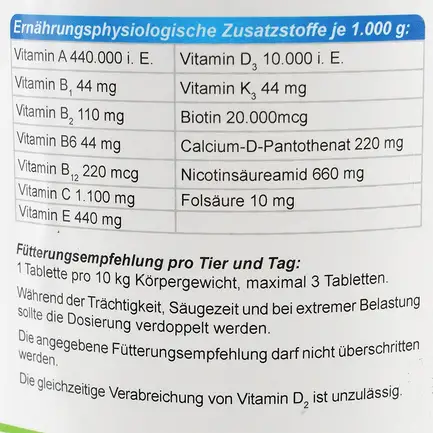 Вітаміни Canina V25 Vitamintabletten для собак, полівітамінний комплекс, 700 г (210 табл): додаткове фото 6